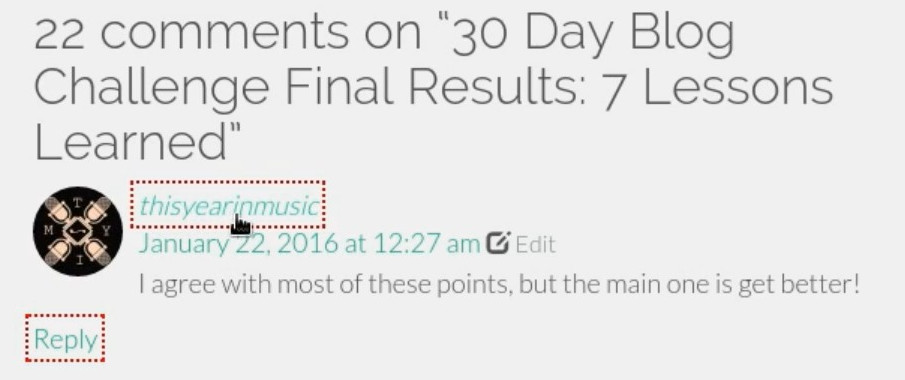 Here is a comment left by a reader called 'thisyearinmusic'